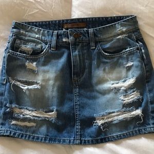 Joe’s Jeans distressed denim mini skirt